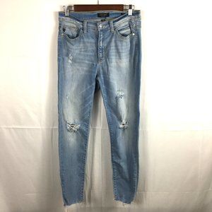 Judy Blue Light Wash Denim Distressed Skinny Jeans